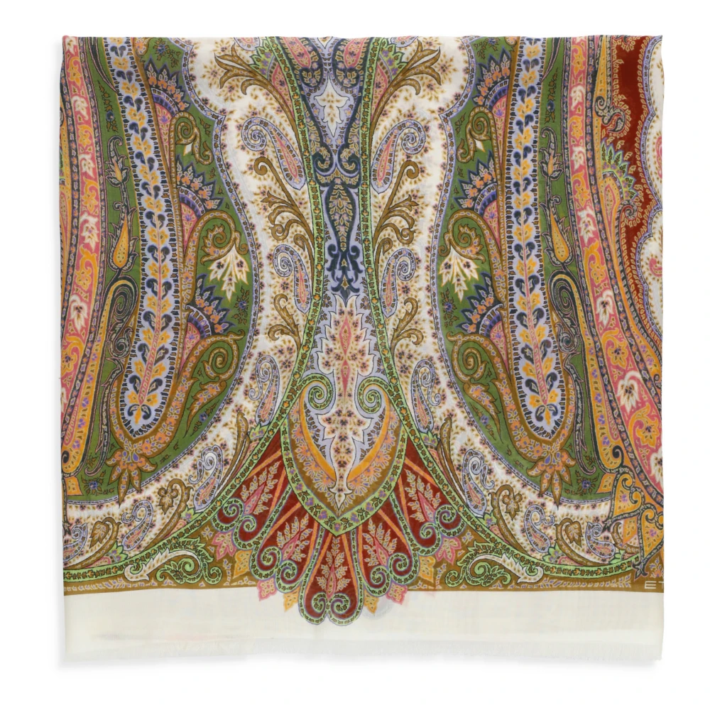 ETRO Paisley Print Kasjmier Zijden Sjaal Vrouw Multicolor Dames