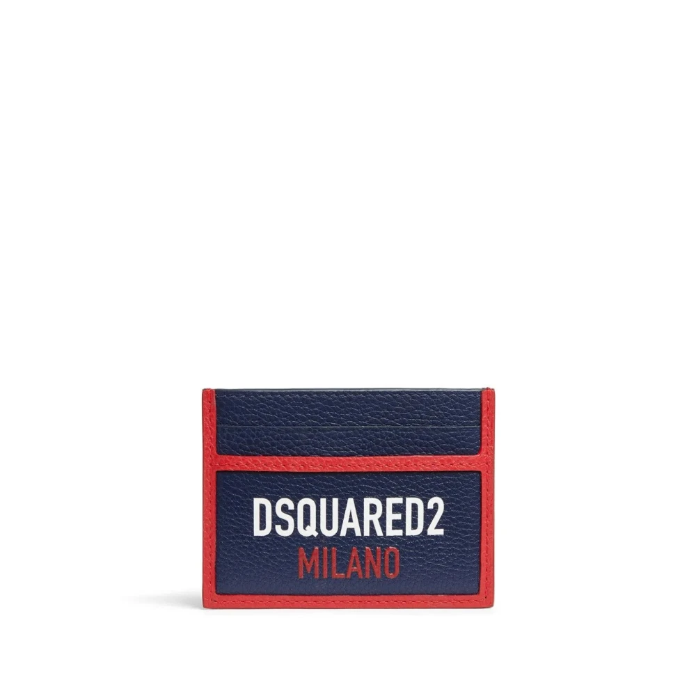 Dsquared2 Uomo Blu Portafogli E Portacarte Di Credito