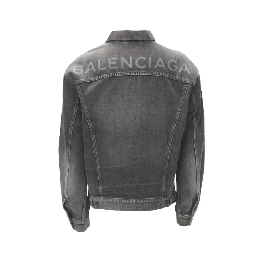 Balenciaga Vintage Pre-owned Cotton outerwear Gray Heren