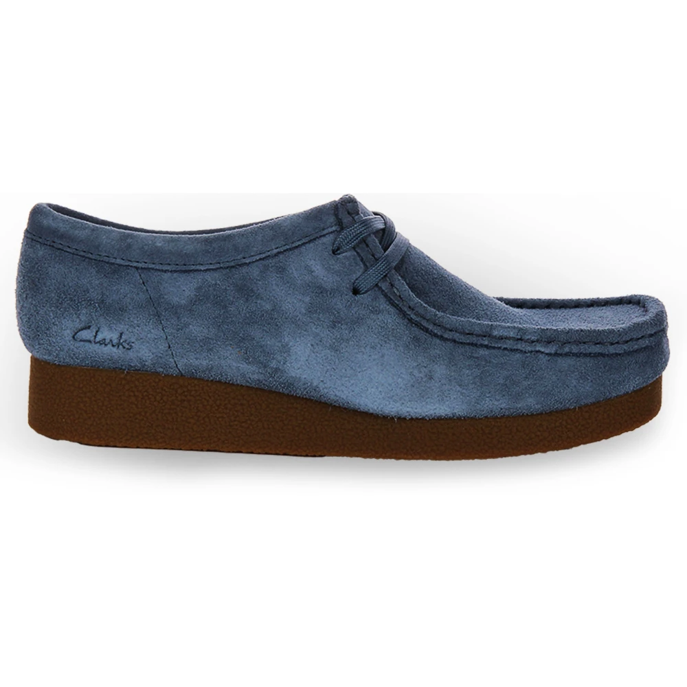 Clarks Women's Blue Laced Shoes,, Wallabee Evosh Laced Shoes Size 8 Uk