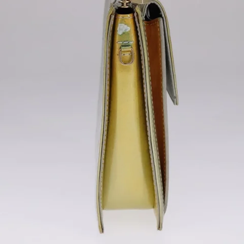 Louis Vuitton Vintage Pre-owned Leather pouches Beige Dames