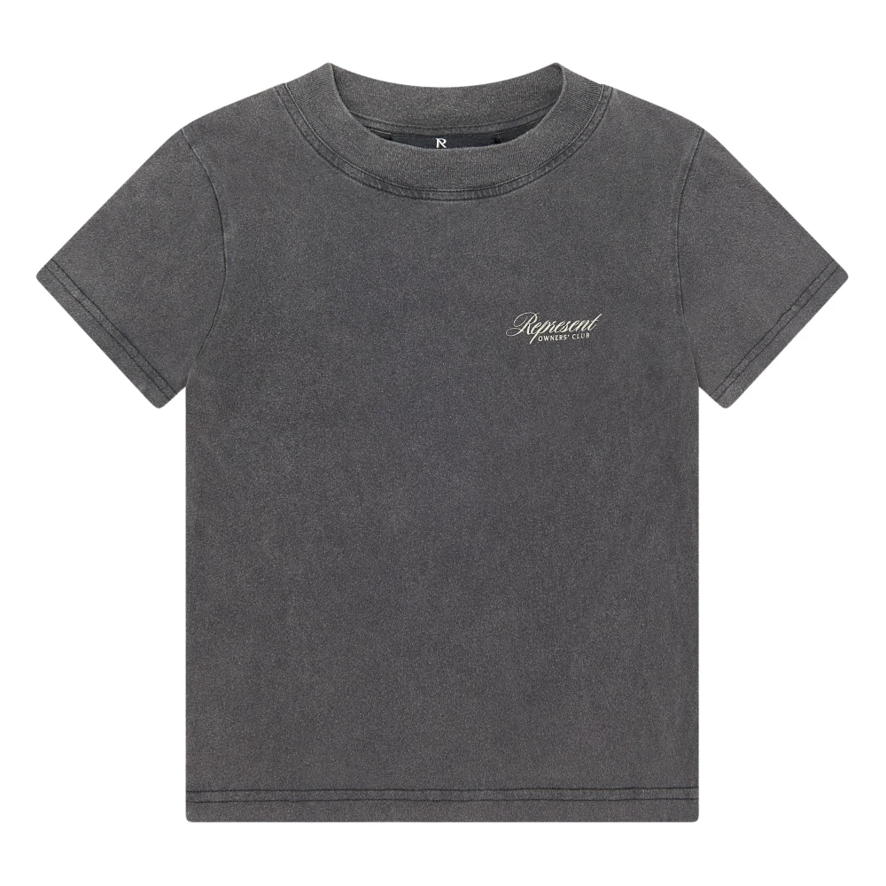 Represent Unisex Kids Gray Mini Owners Club Script T-Shirt - Kids Short Sleeve T-Shirts - 12 M - Kids