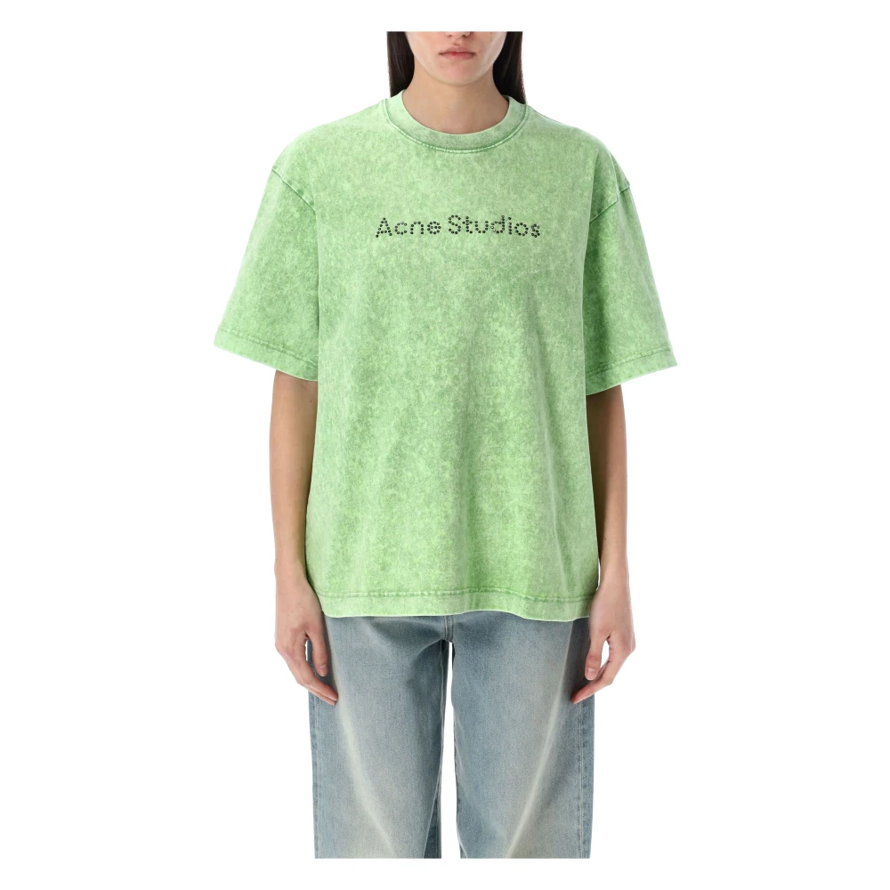 Acne Studios Vintage Logo T-shirt Bright Green Dames