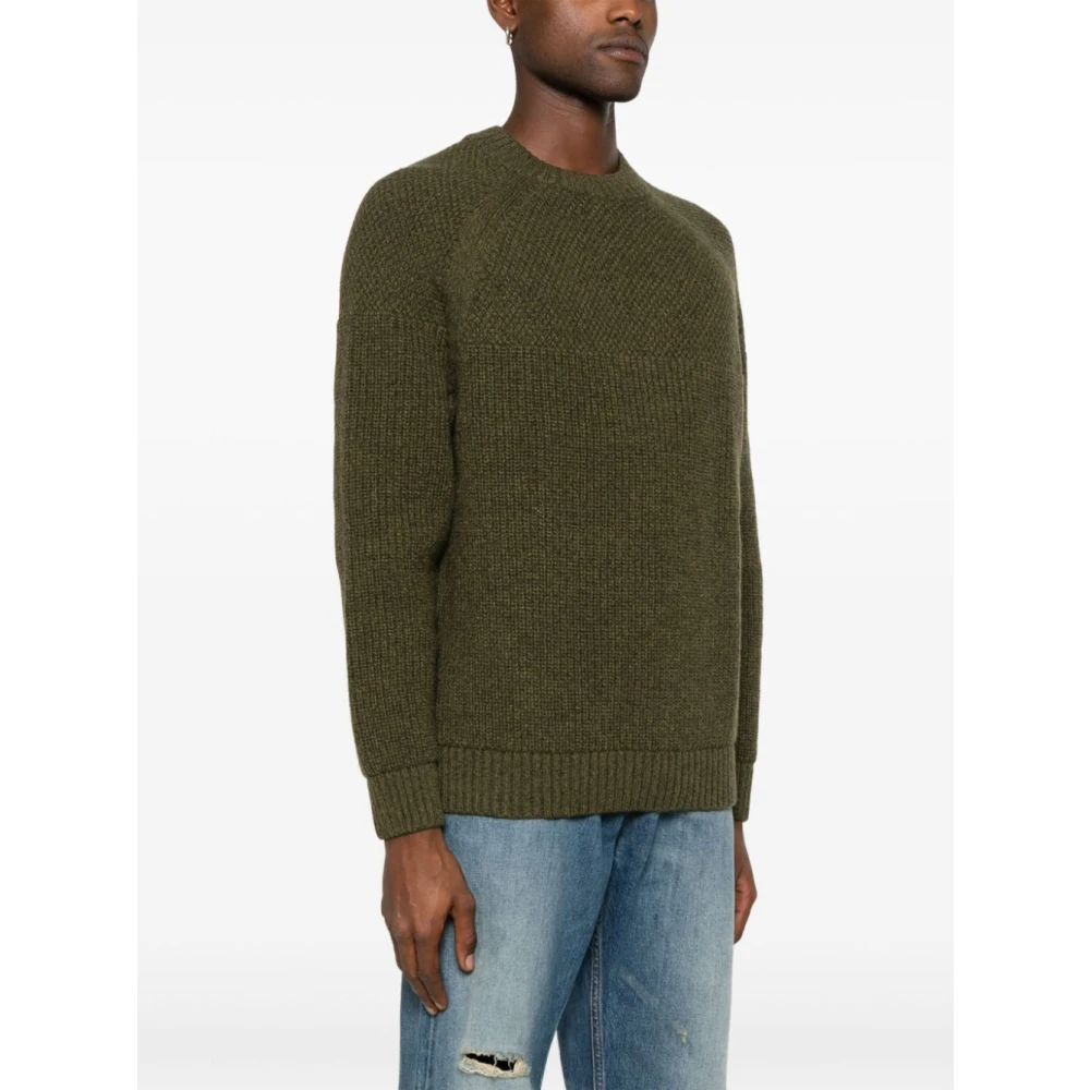 Barbour Merino Wol V-hals Trui Groen Green Heren
