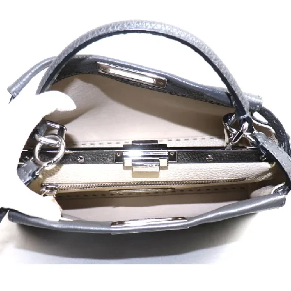 Fendi Vintage Pre-owned Leather fendi-bags Gray Dames