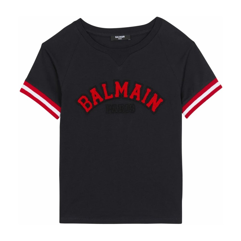 Balmain Unisex Kids Blue Varsity T-Shirt - Kids Short Sleeve T-Shirts - 8 Y - Kids