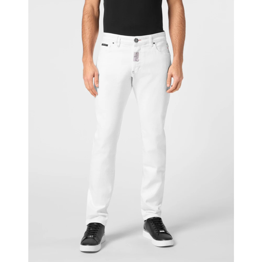 Philipp Plein Klassieke Five-Pocket Jeans White Heren