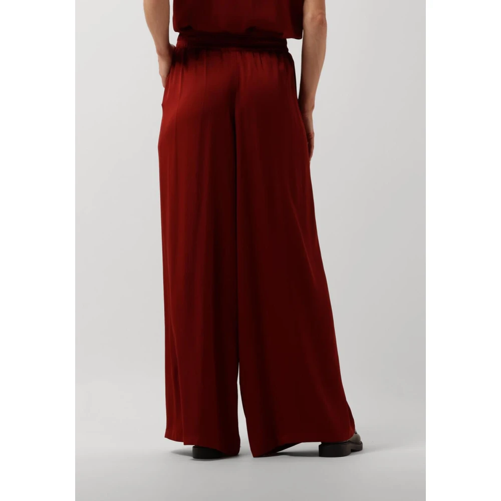 drykorn Rode Wijde Pijp Broek Ceiling Red Dames