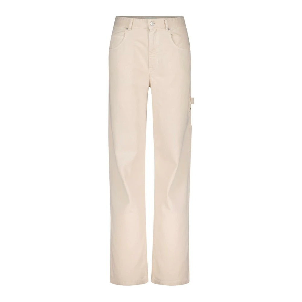 Isabel marant Cargo Wide Leg Jeans met Zakken Beige Dames