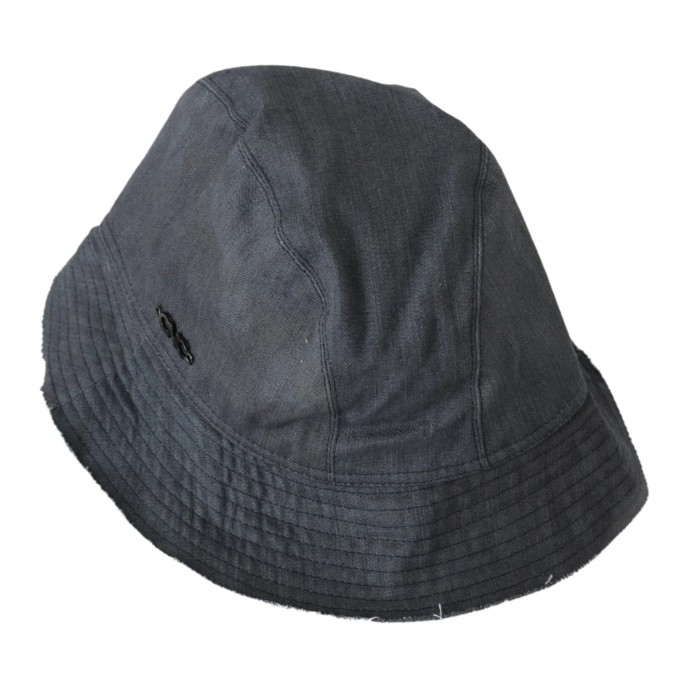 Costume National Washed Wide Brim Outdoor Bucket Hat - Unisex - Accessories - Black - One Size - Accessories