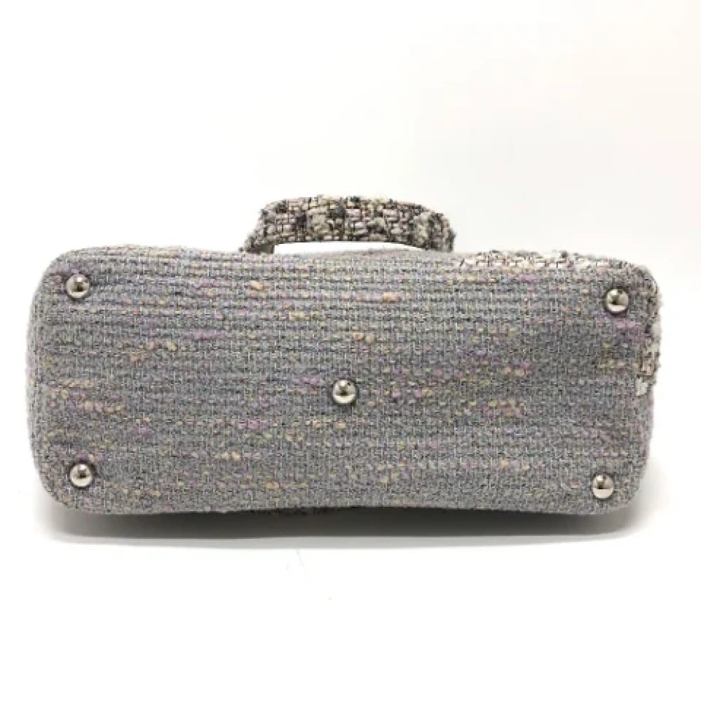 Chanel Vintage Pre-owned Fabric chanel-bags Gray Dames
