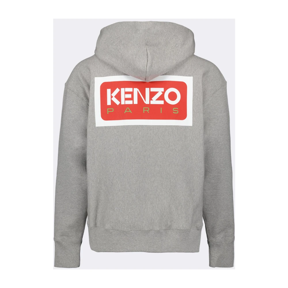 Kenzo Logo Zip Sweatshirt Gray Heren