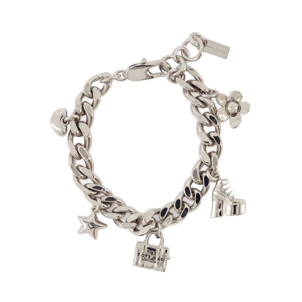 Marc Jacobs Women's Gray Mini Icon Charm Bracelet - Bracelets - One Size - Accessories