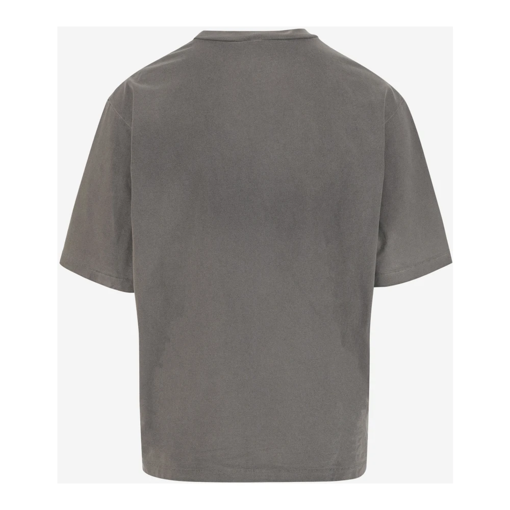 Dsquared2 Logo Print Katoenen T-shirt Wijde Pasvorm Gray Heren
