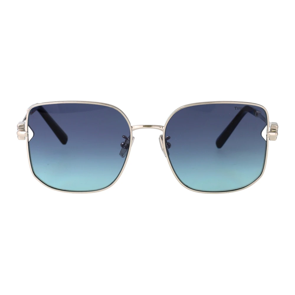 Tiffany & Co. Woman Sunglass TF3105D - Frame color: Silver, Lens color: Azure Gradient Blue - Image 3