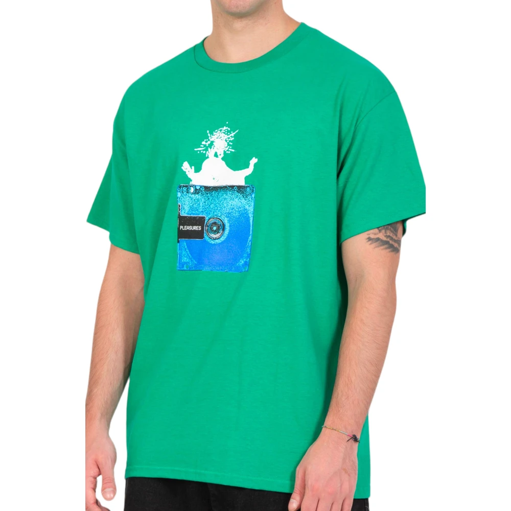 Pleasures Groene Opera Tee Shirt Green Heren