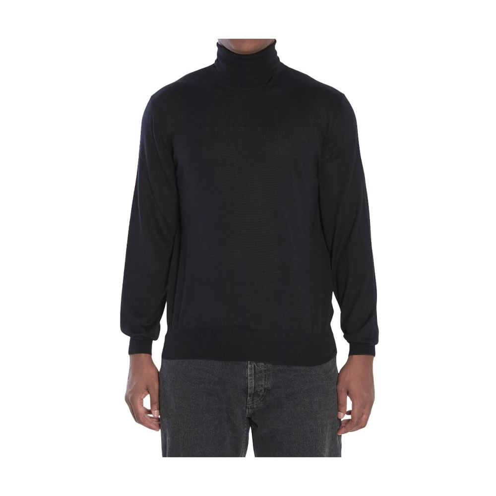 Saint Laurent Men's Black Turtlenecks, M, Wool Turtleneck Jumper