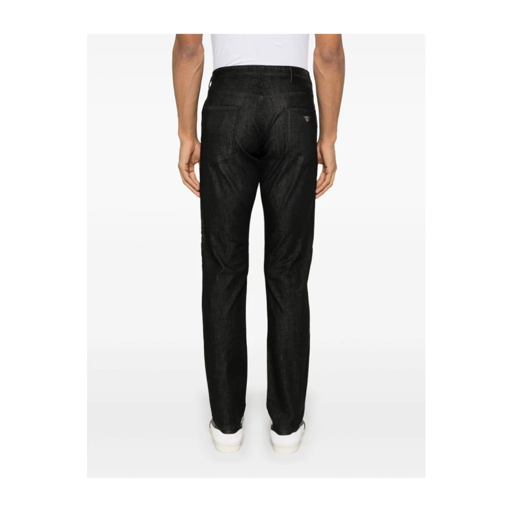 Emporio Armani Blauwe Jeans met Zwarte Details Blue Heren