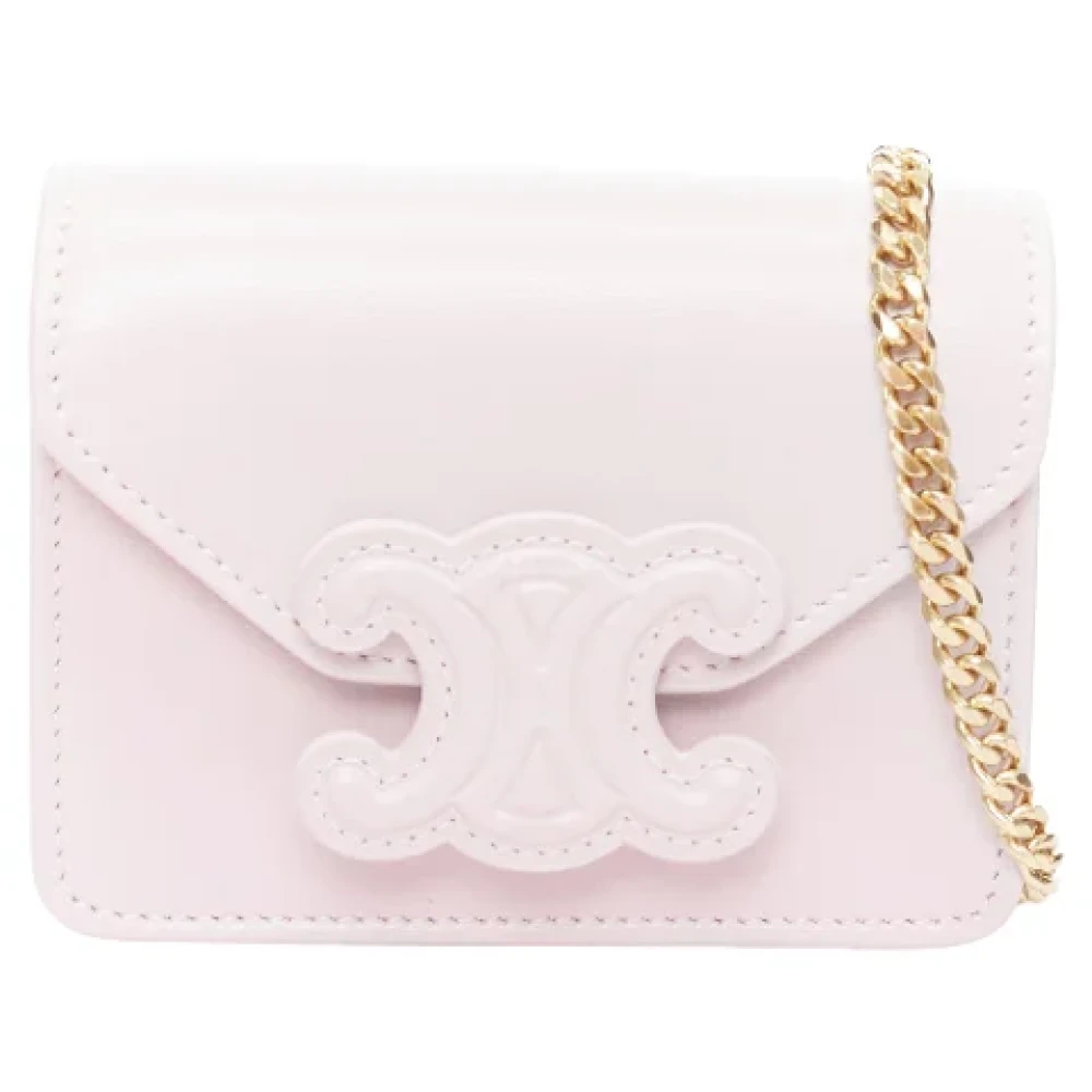 Celine Leather -bags Purple Dames