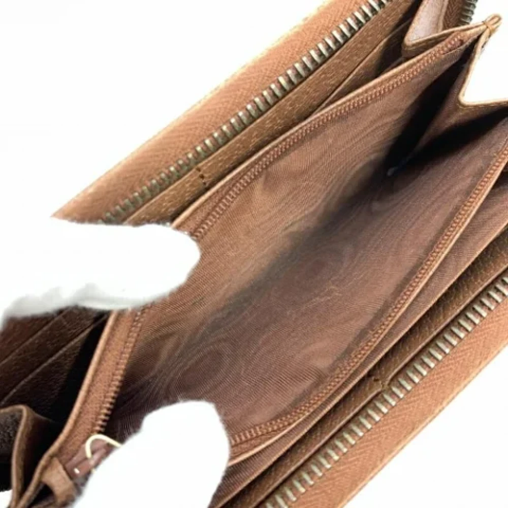 Gucci Vintage Pre-owned Fabric wallets Brown Dames
