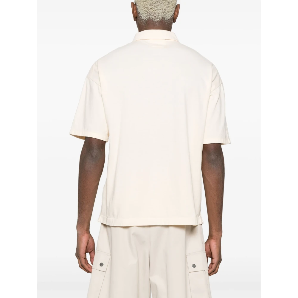 C.P. Company Geborduurd Logo Polo Shirt Beige Heren