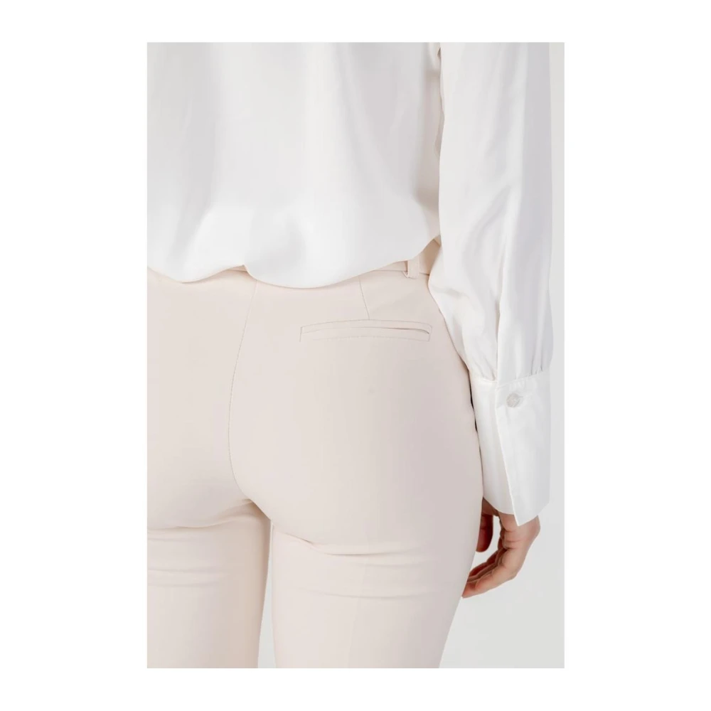 RINASCIMENTO Bootcut Polyester Broek met Elastaan Beige Dames