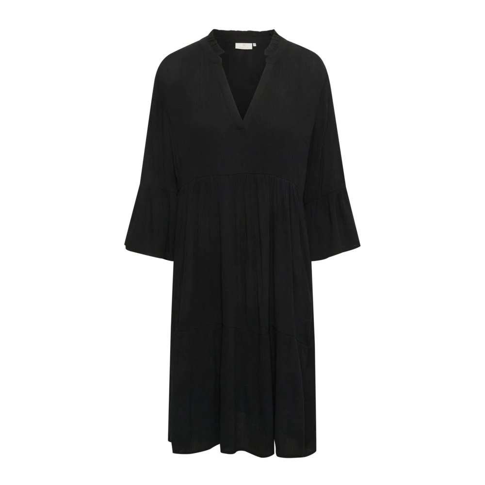 Kaffe Black Midi Dresses, Female, Xs, Kamarianah Amber Dress