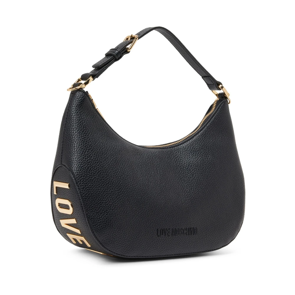 Love Moschino Zwarte handtas met logobasis Black Dames