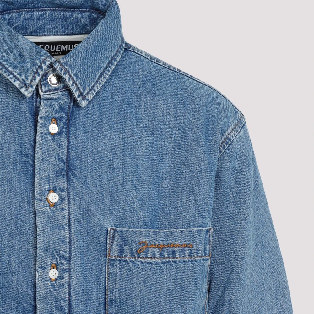 Jacquemus Blauwe Tabac Boulanger Overhemd Blue Heren