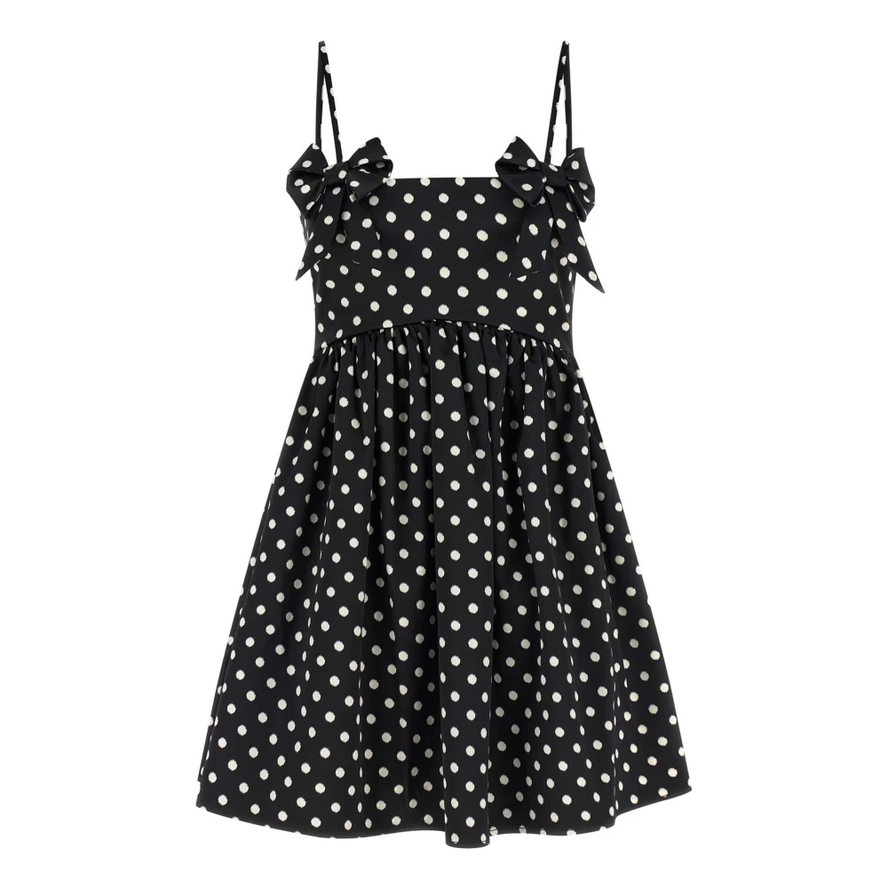 Ganni Women's Polka Dot Bow Mini Dress