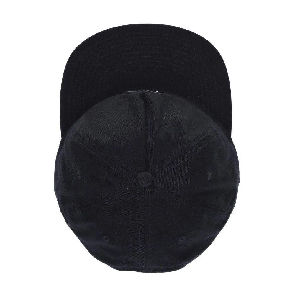 HUF Zwarte Ongestructureerde Snapback Platte Klep Pet Black Heren