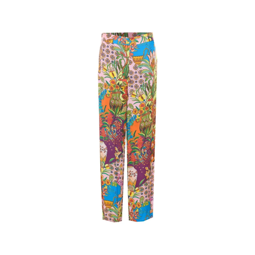 Liu Jo Women's Multicolor Wide Trousers, L, Wide Trousers
