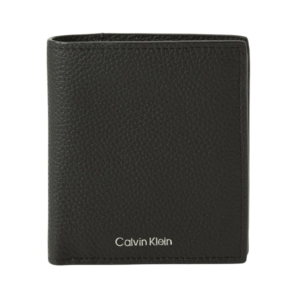Calvin Klein Mannelijk Zwart Leren Bifold Portemonnee