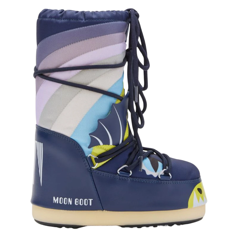 Moon Boot Unisex Kids Blue Kids Boots, 23 Eu, Icon Dragon Boots