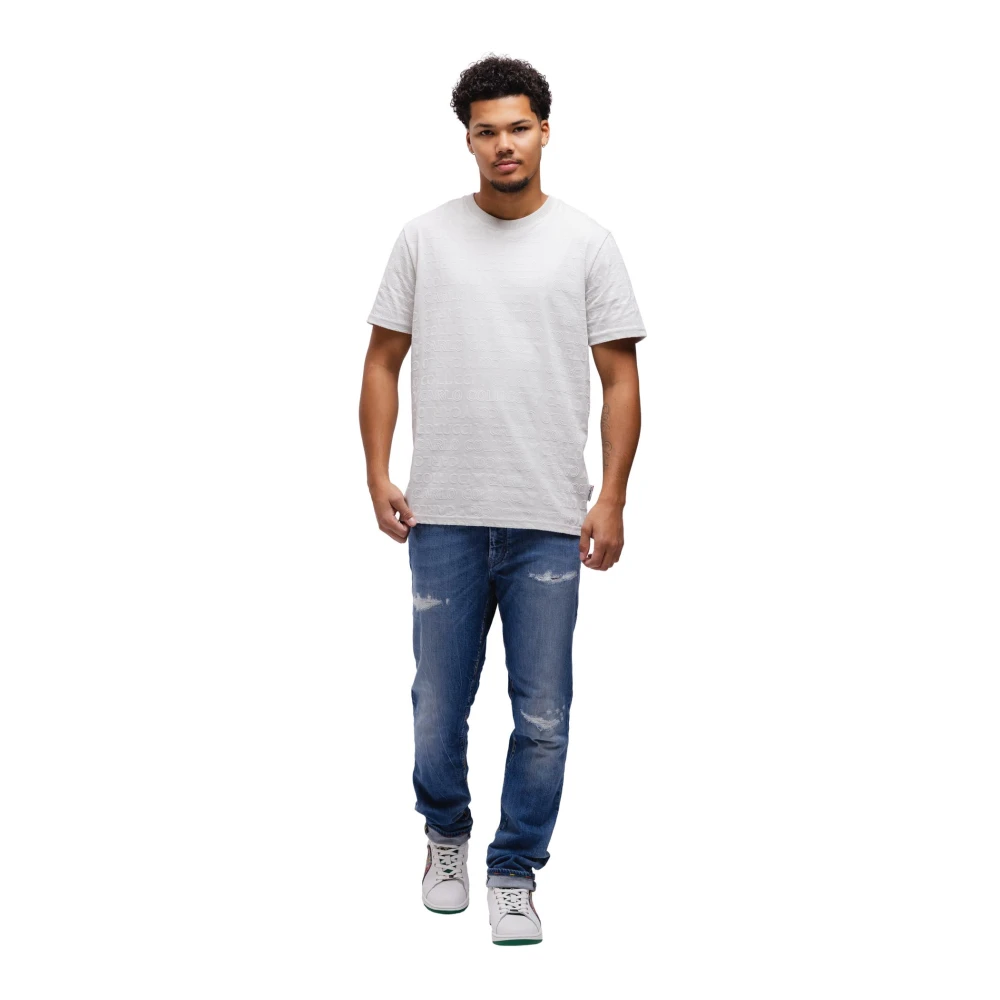 carlo colucci Premium Tapered Fit Jeans Brooklyn Blue Heren