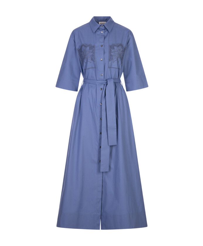 robes-bleues-en-coton-et-polyester