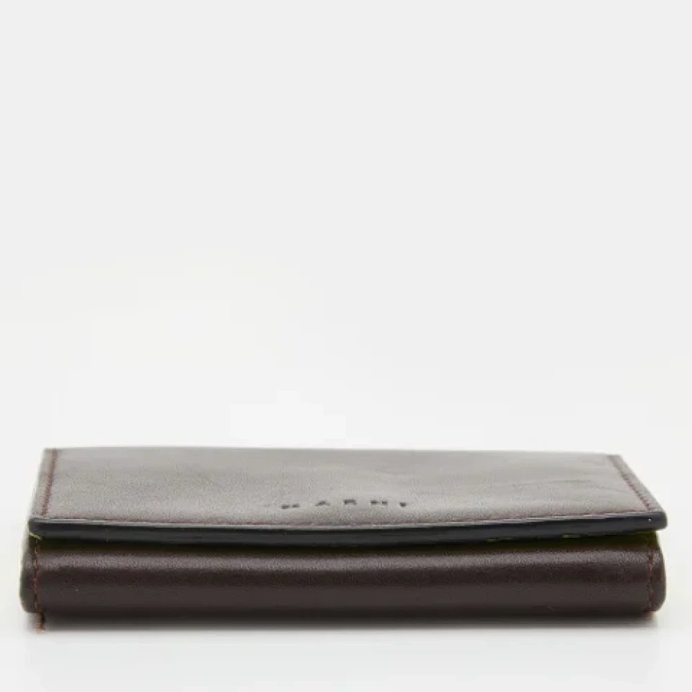 Marni Pre-owned Leather wallets Brown Dames