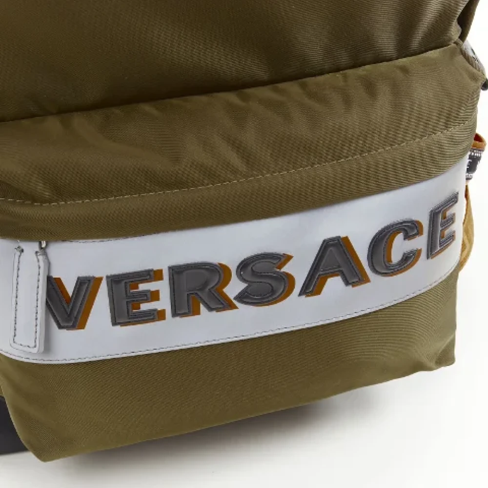 Versace Pre-owned Nylon backpacks Green Dames