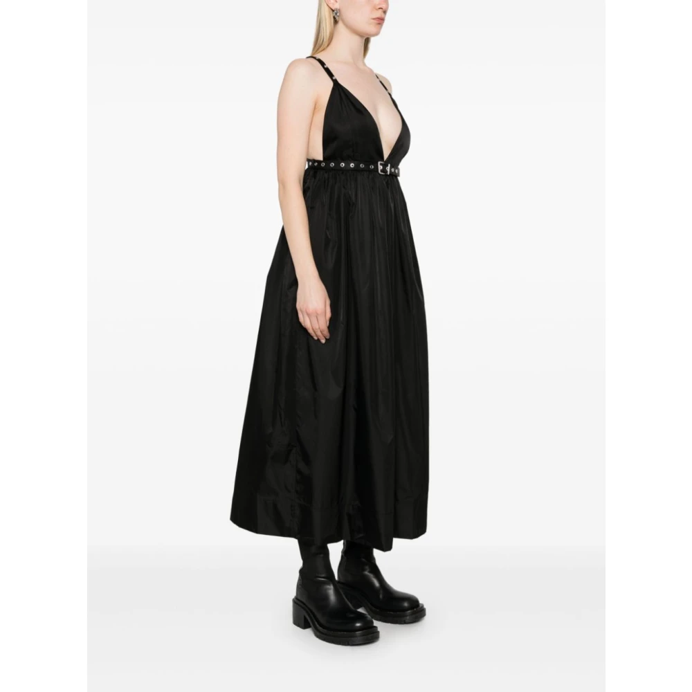 Ganni Elegante Nero Jurk voor Vrouwen Black Dames