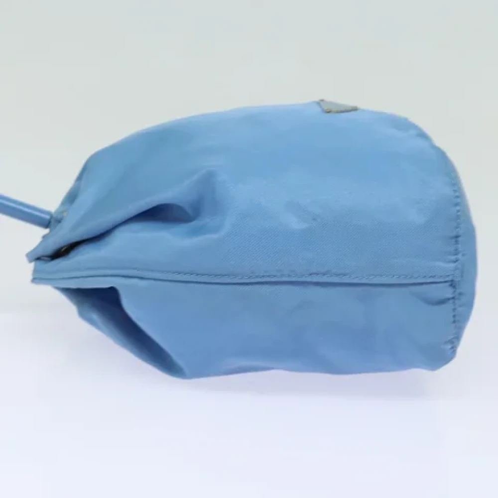 Prada Vintage Pre-owned Nylon pouches Blue Dames