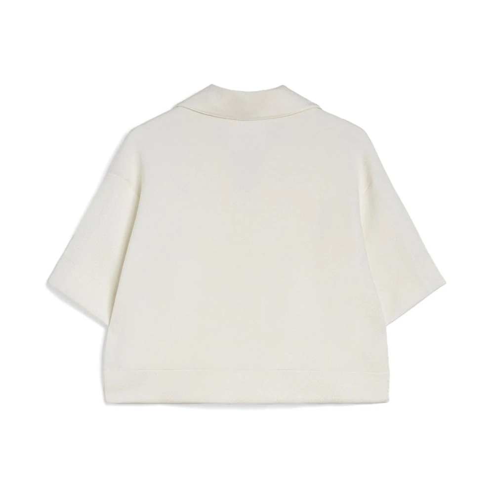 Jil Sander Witte Polokraag T-shirts en Polo's White Dames