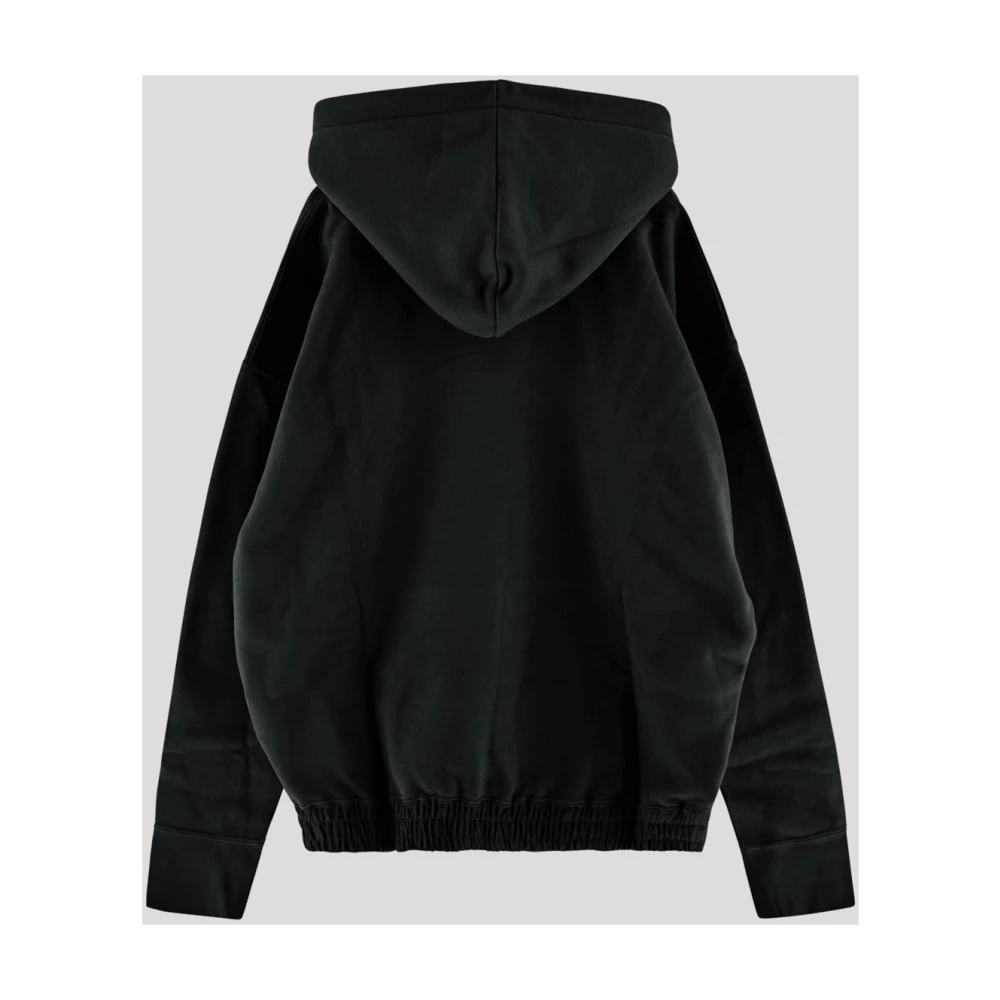 Saint Laurent Cotton Logo Hoodie Black Heren