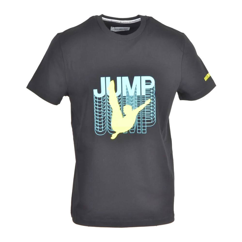 Bikkembergs Katoen Elastaan T-shirt Black Heren
