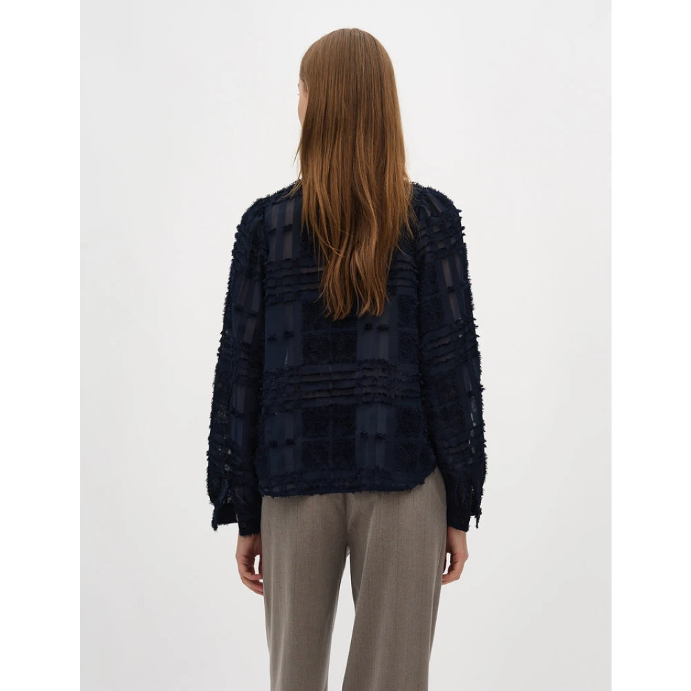 MbyM Nachtblouse met pofmouwen Blue Dames