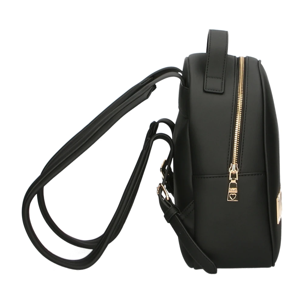 Love Moschino Zwarte rugzak Klein kunstleer Black Dames