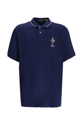 Blå Kortärmad Casual Polo Skjorta