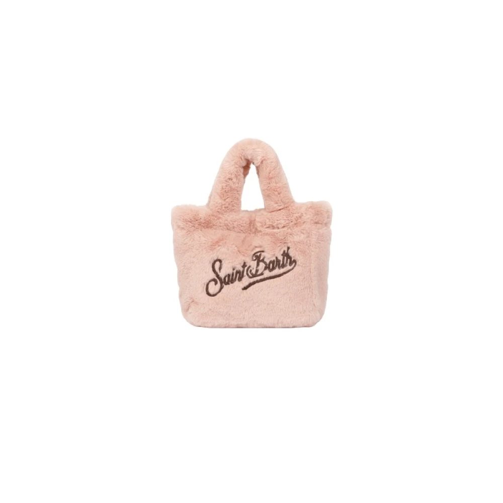 MC2 Saint Barth Zachte Harige Mini Vanity Tas Pink Dames