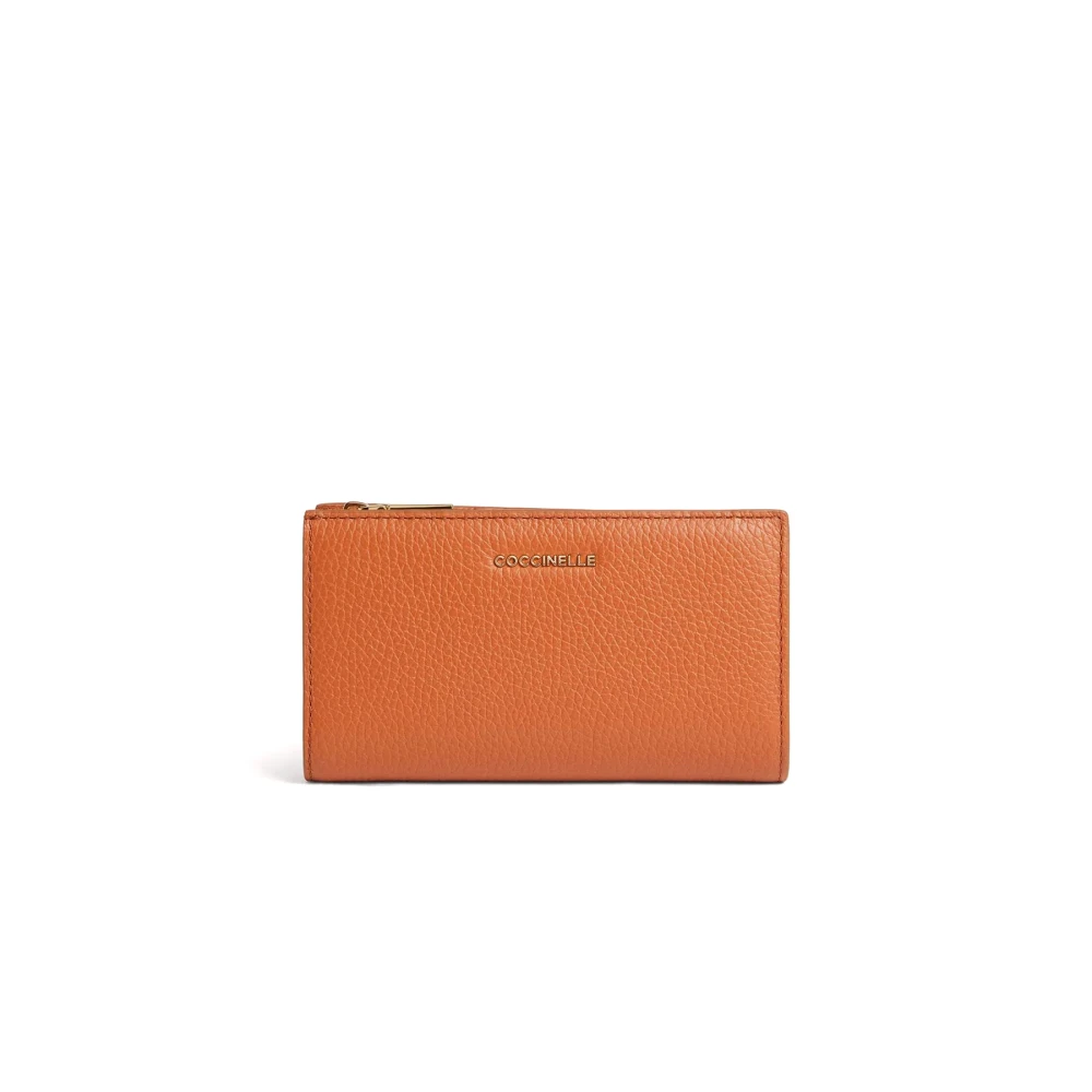 Coccinelle Women's Orange Wallets & Cardholders, One Size, Metallic Soft Wallet