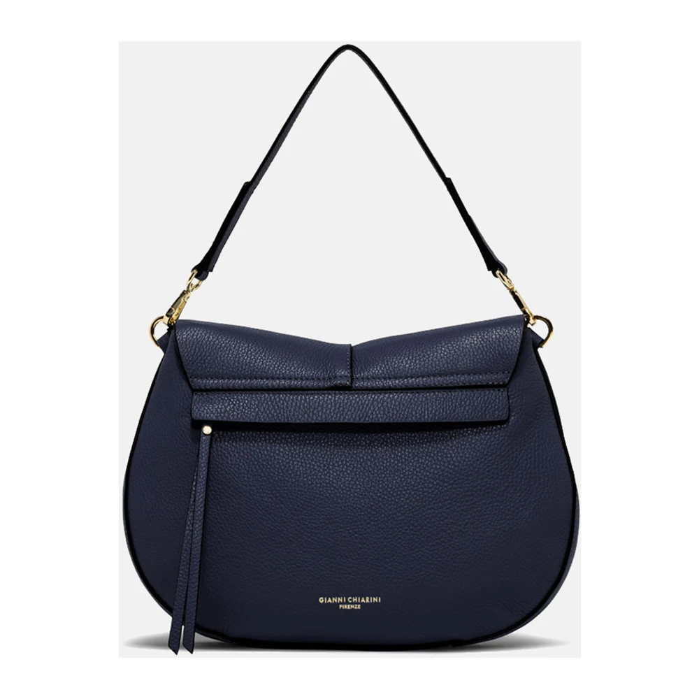 Gianni Chiarini Blauwe Helena Round Leren Tas Blue Dames