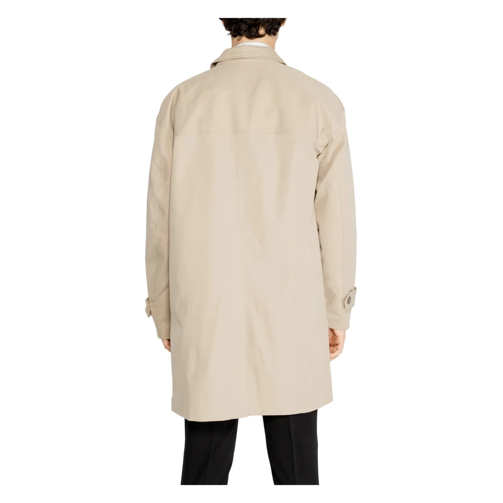 Only & Sons Beige Geknoopte Winterjas Mannen Beige Heren